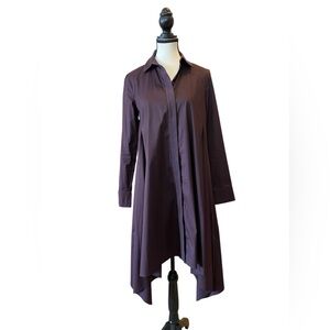 COS Deep Purple Shirt Dress high-low Size S/M new preppy #CasualChic #ScandiGirl